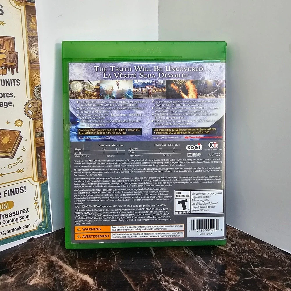 Warriors Orochi 3 Ultimate Xbox One Koei Tecmo Action Game Hack and Slash 2014